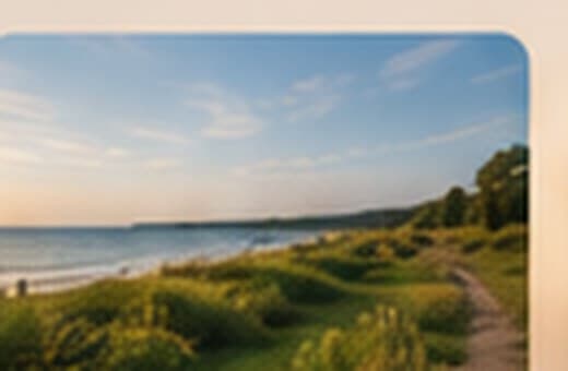 Kystsi ved stranden om sommeren